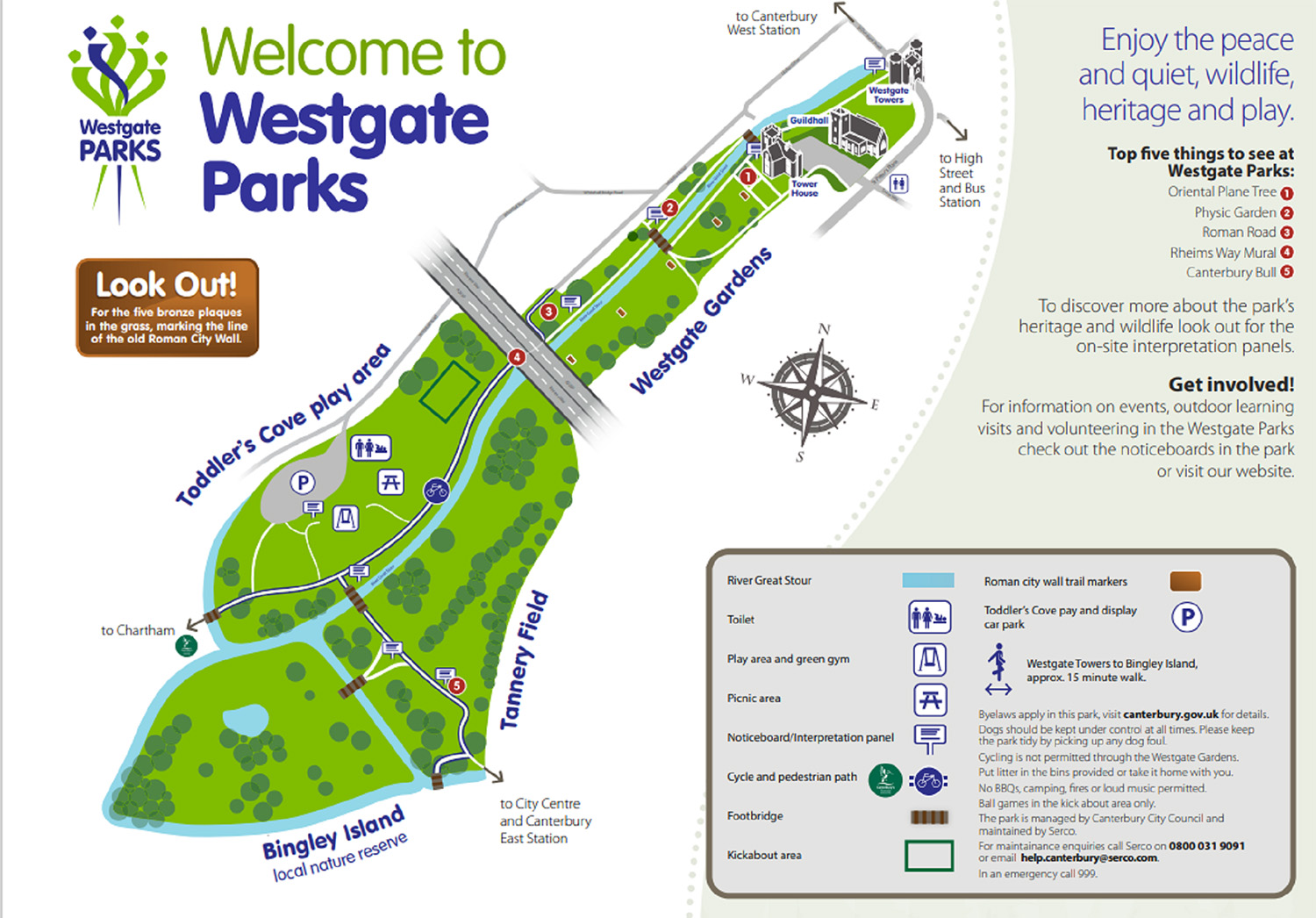 Westgate Parks map